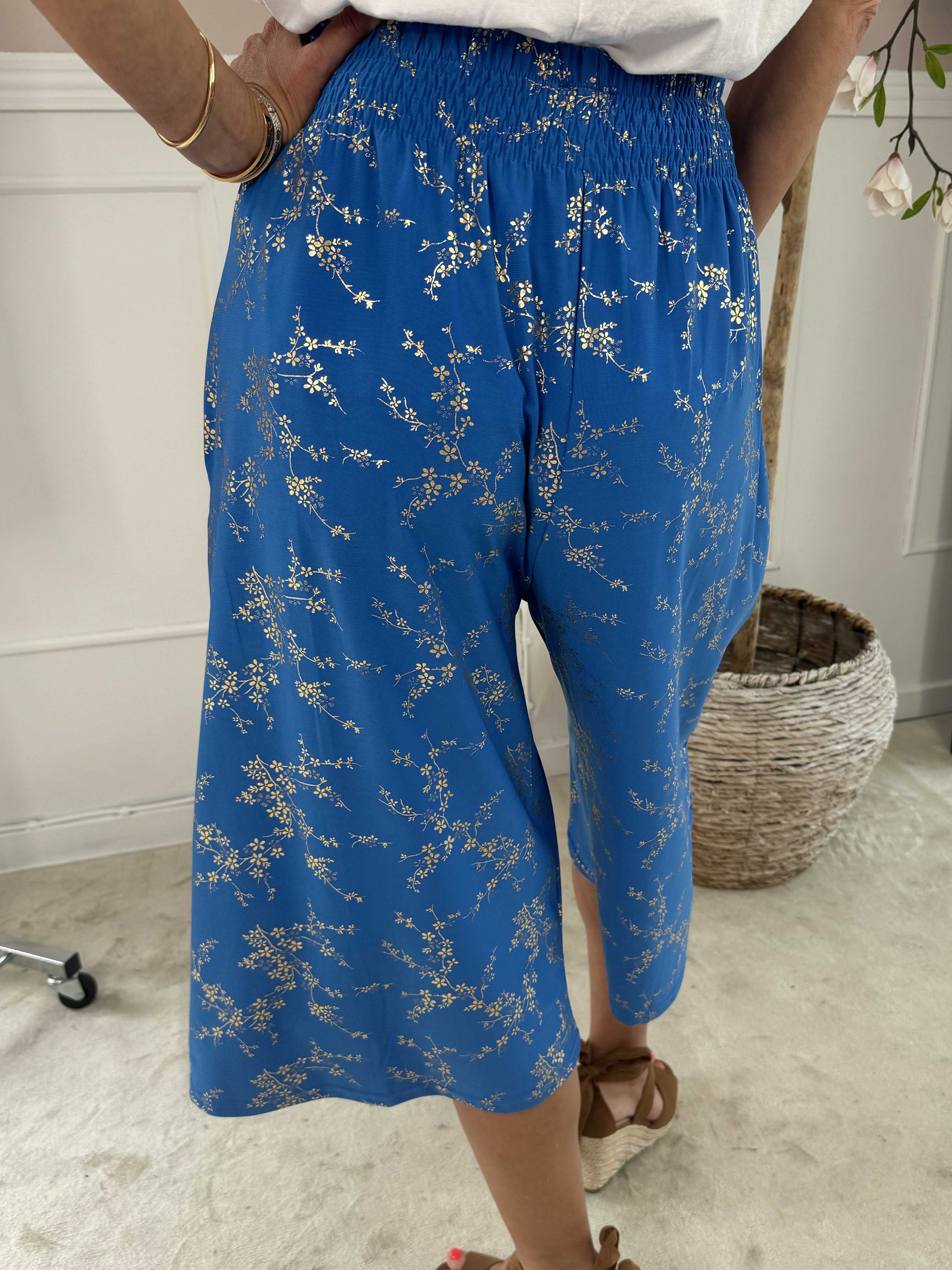 Pams Gold Knickers - Knickers i elastiskt tyg med resårkant